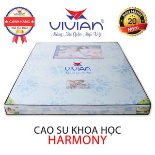 Nệm cao su khoa học Vivian Harmony hàng thẳng KT 1m6x2mx10cm