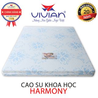Nệm cao su khoa học Vivian Harmony hàng thẳng KT 1m6x2mx10cm
