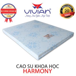 Nệm cao su khoa học Vivian Harmony hàng thẳng KT 1m6x2mx10cm