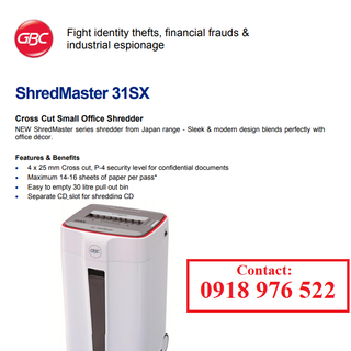 MÁY HỦY GBC SHREDMASTER 31SX