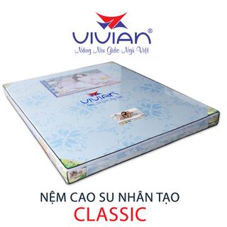 Nệm cao su nhân tạo Vivian Classic Thẳng KT 1m6x2mx10cm