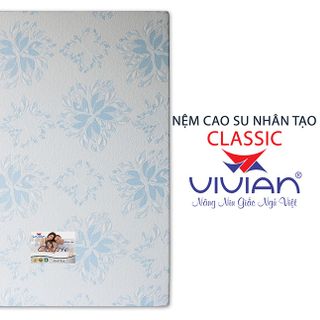 Nệm cao su nhân tạo Vivian Classic Thẳng KT 1m6x2mx10cm