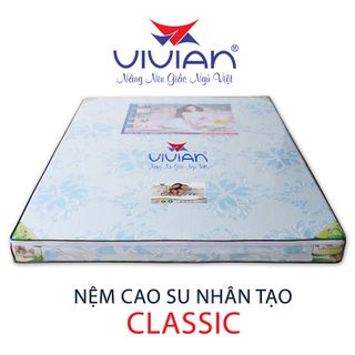 Nệm cao su nhân tạo Vivian Classic Thẳng KT 1m6x2mx10cm