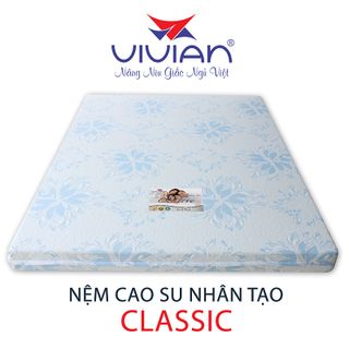 Nệm cao su nhân tạo Vivian Classic Thẳng KT 1m6x2mx10cm