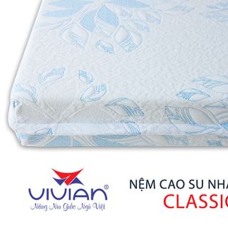 Nệm cao su nhân tạo Vivian Classic Thẳng KT 1m6x2mx10cm