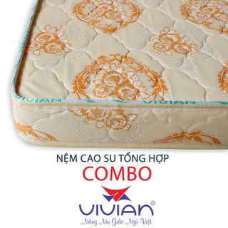 Nệm cao su tổng hợp VIVIAN COMBO thẳng KT 1m6x2mx10cm