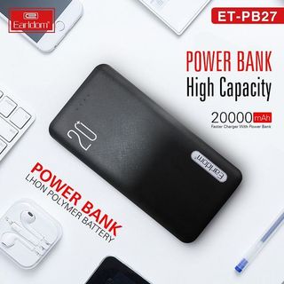 SẠC DỰ PHÒNG 20000 mAh EARLDOM BẢO HÀNH 1 NĂM ĐỔI MỚI MÃ PB-27 giá sỉ