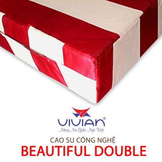 Nệm cao su công nghệ Vivian Beautiful Double KT 1m6x2mx10cm