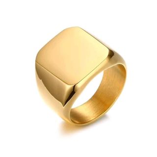 nhẫn nam titan mặt vuông