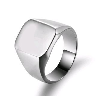 nhẫn nam titan mặt vuông