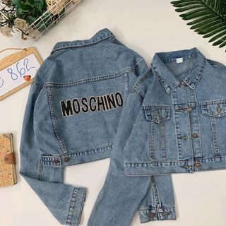 Áo khoác jean đính đá Lên form cực bụi