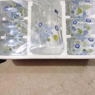 Bộ 6 cốc 1 bình nước thuỷ tinh
