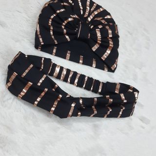 Set nơ cho mẹ và turban cho bé