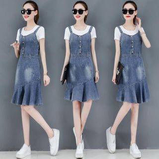 Đầm Jean Yếm Đuôi Cá Kiểu