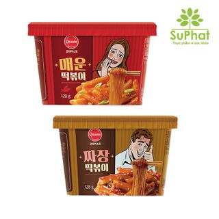 Bánh gạo tokpokki miến sốt cay và miến sốt tương đen Hàn Quốc