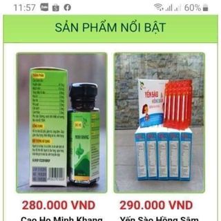YẾN SÀO HỒNG SÂM MINH KHANG