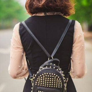 Balo Đinh MiNi Balo Đinh Vàng - Thời Trang Nữ Đeo Được 2 Kiểu giá sỉ​ giá bán buôn