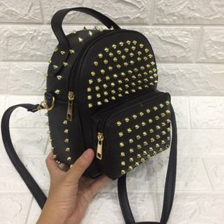 Balo Đinh MiNi Balo Đinh Vàng - Thời Trang Nữ Đeo Được 2 Kiểu giá sỉ​ giá bán buôn