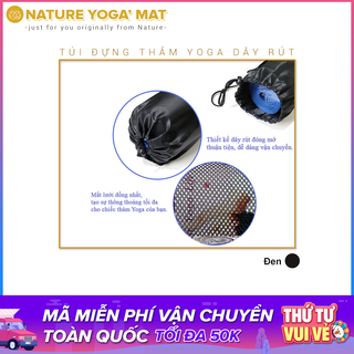 TÚI ĐỰNG THẢM YOGA DÂY RÚT Màu Đen