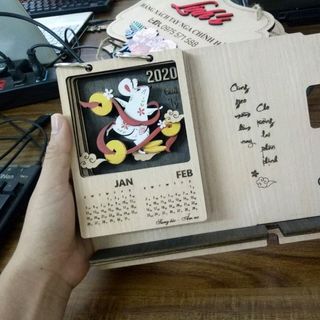 quà tết 2020 lịch gỗ