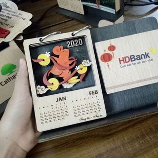 quà tết 2020 lịch gỗ