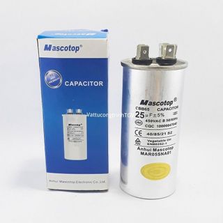 Tụ Mascotop CBB65 25uF±5 Dùng cho block điều hòa