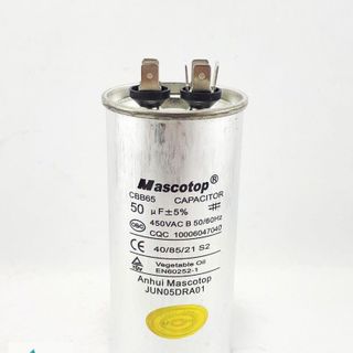 Tụ Mascotop kép CBB65 45 3 uF ±5 3 chân Dùng cho điều hòa