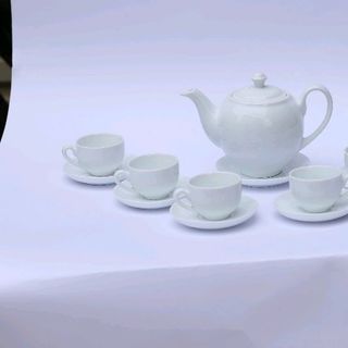bộ ấm chén bộ trà in logo giá rẻ bộ trắng in logo