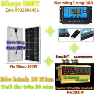 Combo máy phát năng lượng mặt trời