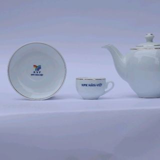 bộ ấm chén bộ trà in logo giá rẻ bộ kẻ chỉ vàng