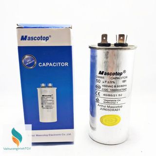 Tụ Mascotop CBB65 50uF±5 Dùng cho điều hòa