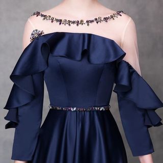 đầm maxi dạ hội tay lỡ