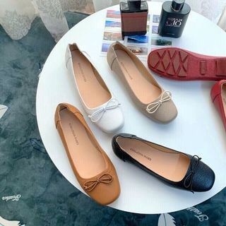 Giày búp bê mọi đế âm da thật phom chuẩn