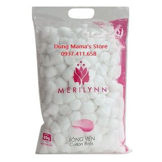 Bông Gòn Viên Merilynn- Dùng trong Spa vệ sinh móng tay 80g/gói giá sỉ