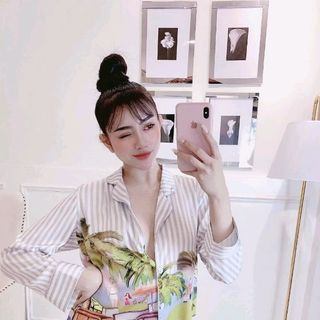 Đồ Bộ pijama tdqd Cây nữ lụa in 3D cao cấp giá sỉ