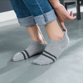 Tất nam cổ ngắn màu ghi