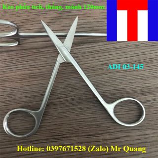 Kéo phẩu tích Stevens thẳng mảnh đầu nhọn 120mm Pakistan