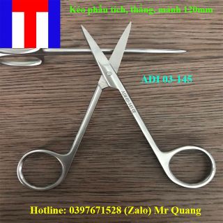Kéo phẩu tích Stevens thẳng mảnh đầu nhọn 120mm Pakistan
