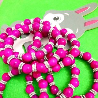 chuỗi đeo tay phong thủy màu hồng mix