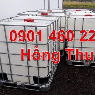 thùng nhựa đựng hóa chất 1000l bồn nhựa 1 khối vuông tank nhựa có khung thép 1000l