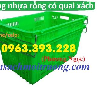 Sọt nhựa đựng trái cây sọt nhựa có quai sắt sóng nhựa rỗng cao cấp