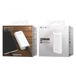 Pin Sạc Dự Phòng BOROFONE BT2B 5000mah Micro USB 2 cổng sạc 1A Đèn Led hiển thị dung lượng pin