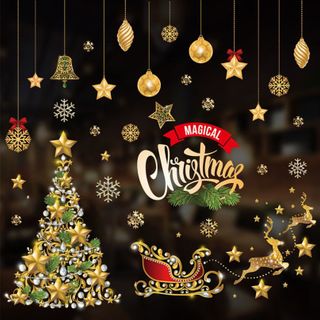 Decal dán kính chỉ dán được trên kính cây thông noel - HYC94 giá sỉ