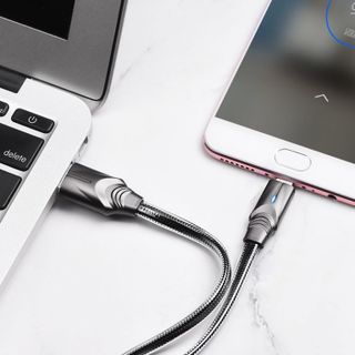 Cáp Sạc Truyền Dữ Liệu BOROFONE BU12 Có Đèn Led Báo Sạc 12m Cổng Micro