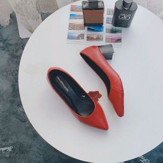 Giày bít da thật cao gót 5p sang trọng