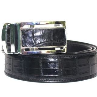 Thắt lưng da cá sấu thật viền bò - Size 40 nối