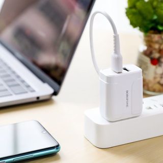 BOROFONE Bộ Cóc Cáp Sạc Nhanh BA37 2 cổng USB Cáp Type C chuẩn US