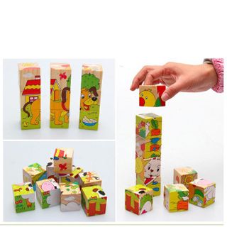 Đồ chơi gỗ trí tuệ - Bộ xếp hình khối động vật