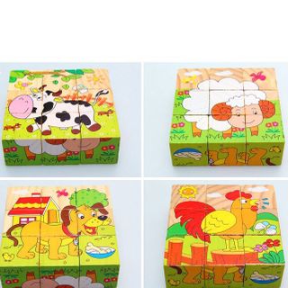 Đồ chơi gỗ trí tuệ - Bộ xếp hình khối động vật