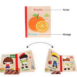 Sách Gỗ Ghép Hình Chủ Đề Động Vật 038 - Đồ Chơi Phát Triển Trí Tuệ Cho Bé